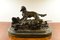 French Artist, Sculptural Group with Hunting Dogs, 1890s, Bronze, Image 1