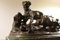Französischer Künstler, Skulpturengruppe mit Jagdhunden, 1890er, Bronze 2