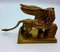 Antique Bronze Winged Lion on Rectangular Base 6