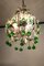 French Chandelier with Emerald Drops, 1920s 12