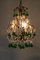 Lámpara de araña francesa con gotas de esmeralda, años 20, Imagen 8