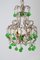 French Chandelier with Emerald Drops, 1920s 18