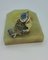 Antique Onyx Ashtray with Painted Bronze Bird 11