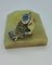 Antique Onyx Ashtray with Painted Bronze Bird, Image 11