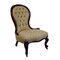 Victorian Walnut Showframe Ladys Salon Chair, 1840s 1