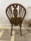 Windsor Wheelback Dark Oak Dining Chairs, Set of 6, Image 10