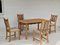 Mesa de comedor y sillas danesas de roble y lana, años 70. Juego de 5, Imagen 23