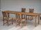 Mesa de comedor y sillas danesas de roble y lana, años 70. Juego de 5, Imagen 16