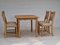 Tavolo da pranzo con sedie in quercia e lana, Danimarca, anni '70, set di 5, Immagine 22