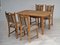 Danish Dinning Table and Chairs in Oak and Wool, 1970s, Set of 5 21