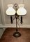Twin Adjustable Height Electrified Oil Table Lamp 6