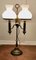 Twin Adjustable Height Electrified Oil Table Lamp 7