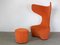 Drum Chair and Footstool by Mac Stopa for Cappellini, 2010s, Set of 2 1