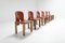 Leather 121 Dining Chairs by Afra & Tobia Scarpa for Cassina Italy, Set of 6, Image 12