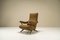 Reclining Lounge Chair in Steel and Brown Fabric by Nello Pini for Novarredo, Italy, 1959 3