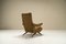 Reclining Lounge Chair in Steel and Brown Fabric by Nello Pini for Novarredo, Italy, 1959 4