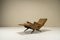 Sillón reclinable de acero y tela marrón de Nello Pini para Novarredo, Italia, 1959, Imagen 7