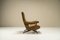 Reclining Lounge Chair in Steel and Brown Fabric by Nello Pini for Novarredo, Italy, 1959 5