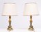 Hollywood Regency Brass Table Lamps, USA, 1970s, Set of 2 1