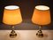 Lámparas de mesa Hollywood Regency de latón, EE. UU., Años 70. Juego de 2, Imagen 4