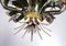Lámpara de araña italiana con flores de metal, años 60, Imagen 3