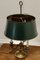 French Painted Toleware and Brass Triple Desk Lamp 5