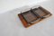 Modern Danish Teak Serving Tray with Glass Bowls by Wiggers, Denmark, 1960s, Set of 3 5