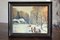 Ingenuo artista di scuola austriaca, paesaggio invernale, inizio XX secolo, olio su tavola, con cornice, Immagine 1
