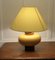 Große Sideboard Lampe aus Kieselstein & Gelbem Glas, 1960er 10