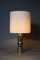 Italian Brass Table Lamp with Ivory Colored Shade, 1968 10