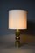 Italian Brass Table Lamp with Ivory Colored Shade, 1968, Image 10