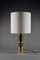 Italian Brass Table Lamp with Ivory Colored Shade, 1968, Image 1