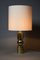 Italian Brass Table Lamp with Ivory Colored Shade, 1968 7