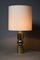 Italian Brass Table Lamp with Ivory Colored Shade, 1968, Image 7