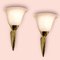 Sconces in White Murano Glass and Brass, 1970s, Set of 2 6