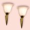 Sconces in White Murano Glass and Brass, 1970s, Set of 2, Image 6