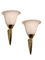 Sconces in White Murano Glass and Brass, 1970s, Set of 2, Image 1