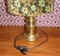 Table Lamp with Luminous Floral Shade in Green Brown, 1070s 4