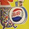 Lithographed Cardboard Pepsi Poster, 1960s 2