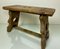 Rustic Handcrafted Farmhouse Stool, 1950s, Image 2