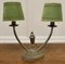 Art Deco French Twin Table Lamp, 1920s 1