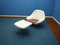 Fauteuil Club et Repose-Pieds Space-Age en Cuir Skaï de Kill International, 1960s, Set de 2 1