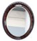 Victorian Patinated Plaster Oval Wall Mirror, 1890s 2