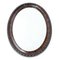 Victorian Patinated Plaster Oval Wall Mirror, 1890s 1
