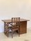 Desk with Bamboo Chair, 1970s, Set of 2 1