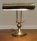 Lámpara de escritorio Bankers ajustable Art Déco de latón, años 60, Imagen 8
