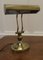 Lámpara de escritorio Bankers ajustable Art Déco de latón, años 60, Imagen 2