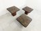 Tables Gigognes Vintage en Ardoise Brutaliste dans le style de Kingma, 1970s, Set de 3 3