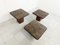 Tavolini ad incastro vintage in pietra in ardesia nello stile di Kingma, anni '70, set di 3, Immagine 3