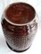 Jarrón alemán vintage de cerámica con estructura de panal con esmaltado marrón de Jasba, años 70, Imagen 4